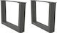 vidaXL Metallic Furniture Leg 2 Pieces Suitable...