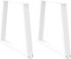vidaXL Metallic Furniture Leg 2 Pieces Suitable...