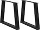 vidaXL Metallic Furniture Leg 2 Pieces Suitable...