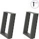 vidaXL Metallic Furniture Leg 2 Pieces Suitable...