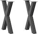 vidaXL Metallic Furniture Leg 2 Pieces Suitable...