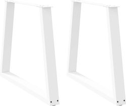 vidaXL Metallic Furniture Legs 2 Pieces Suitabl...