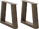 vidaXL Metallic Furniture Leg 2 Pieces Suitable...