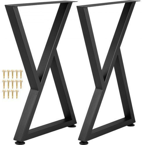 Vevor Picior Metalic Mobilier 2 Bucăți Potrivit Pentru Masă / Măsuță / Birou 71.12x45.72cm Negru