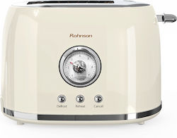 Rohnson Nostalgia Φρυγανιέρα 2 Θέσεων 800W Μπεζ