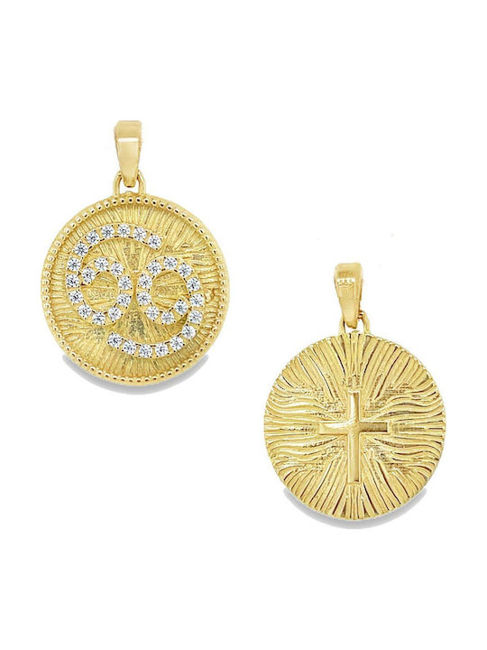 Xryseio Krebs Tierkreiszeichen Charm aus 14K Gold mit Zirkon