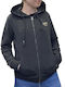 Women's Hooded French Terry Cardigan Sweatshirt Ebony WFR1559 Ebony