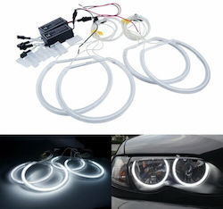 Prasco 245099 Ангелски очи пръстени CCFL комплект BMW 3 E46 99-05 Xenon E36 E38 E39 4x131mm бели 6 броя
