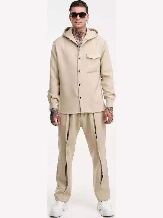 Μακρυμάνικo Overshirt Beige