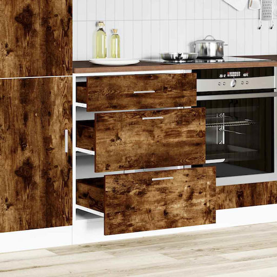 Comodă de Bucătărie de Podea Smoked Oak 60x46x81.5buc