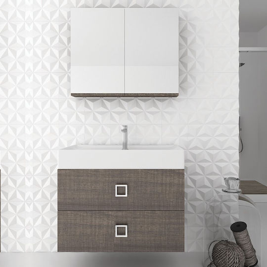 Orabella Bathroom Vanity Unit without Sink with Mirror M80xB45xH80cm 719