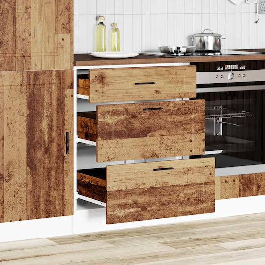 Porto Comodă de Bucătărie de Podea Coffee 60x46x81.5buc