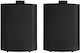 Tele Επιτοίχια Ηχεία 100W (Ζεύγος) 27x24x36εκ. Μαύρα