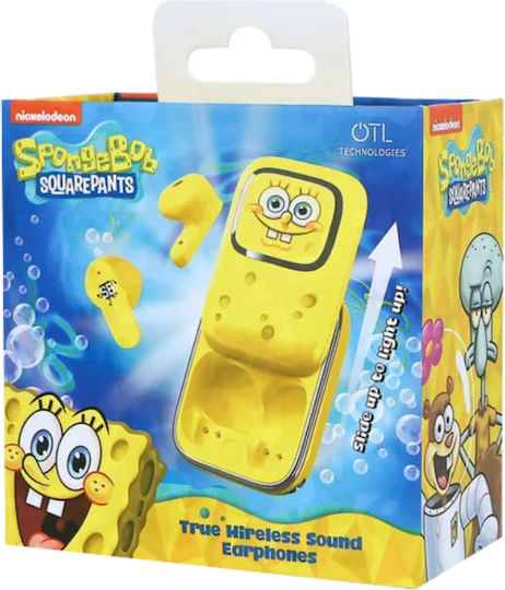 OTL Spongebob Ohrstöpsel Bluetooth-Freisprecheinrichtung Kopfhörer mit Ladeetui Gelb