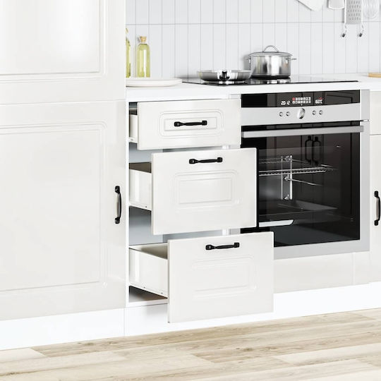 Kalmar Επιδαπέδια Συρταριέρα Κουζίνας Λευκό 40x46x81.5εκ.