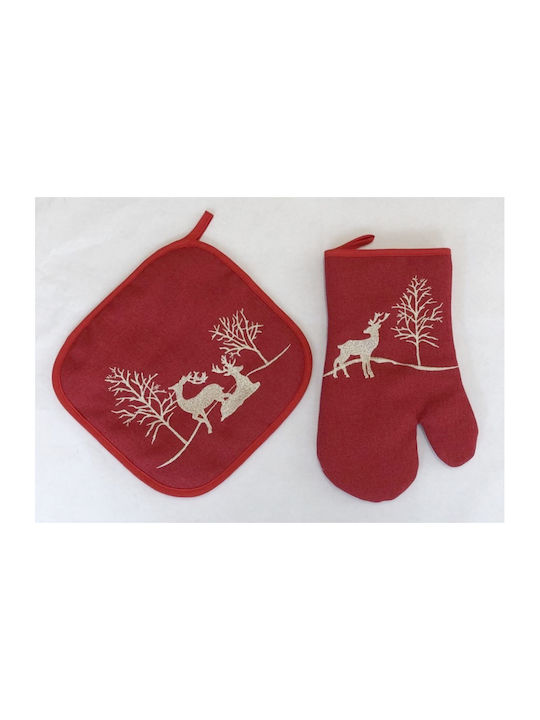 F&L Christmas Oven Mitt