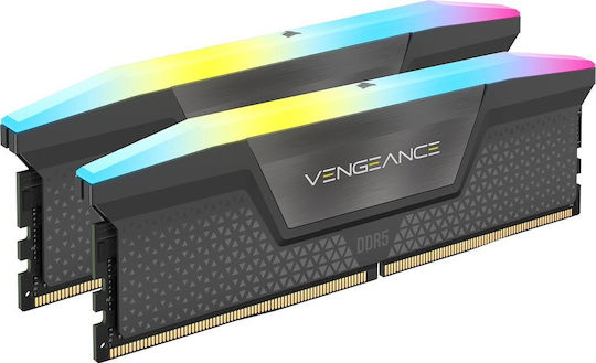 Corsair Vengeance RGB EXPO DDR5 32GB RAM με 2x16GB Modules και Ταχύτητα 6400 για Desktop