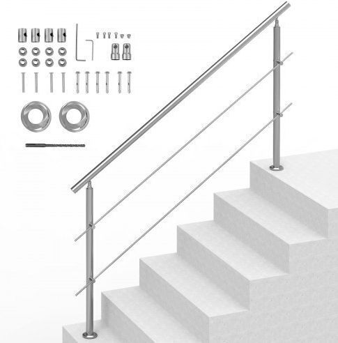 Vevor Handrails 70.9in Outdoor Steps 2 Crosses Porch Deck Bxgslzfs180cxmyzkv0