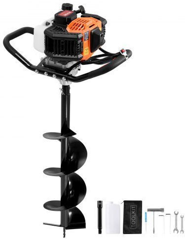 Vevor RYLXZ8YC1G52RTZUCV0 Τριβέλα Βενζίνης με Αρίδα 52cc με Ισχύ 1450W