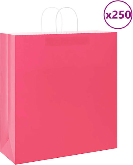 vidaXL Papier Tasche für Geschenke Rosa 45x48x17cm. 250Stück
