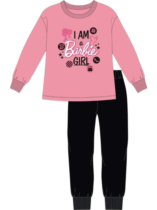 Elina Παιδική Πιτζάμα Χειμωνιάτικη Ροζ-Μπλε