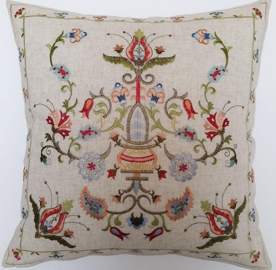 F&L Perne Decorative Tradiționale Roșii 45x45cm
