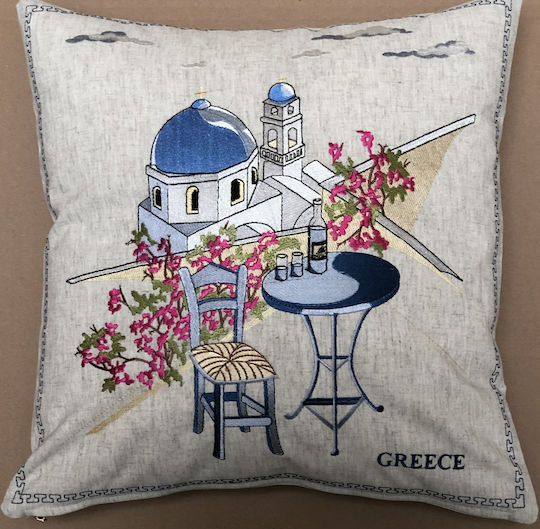 F L Τουριστικά Μαξιλάρια Σέ Μπλέ 45x45cm