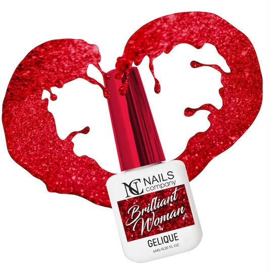 Nc Nails Gel Nagellack BRILLIANT WOMAN mit Glitzer 6ml