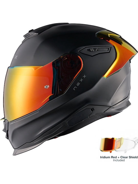 Nexx Y.100R Full Face with Sun Visor DOT ECE 22.06 Subsonic Black Red