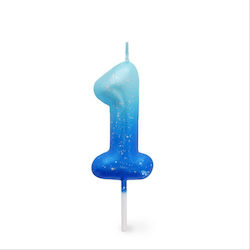 Lumânare de tort Happy Birthday Lumânare albastră 1 Legami Cnu0012 Lumânare de tort Happy Birthday Lumânare albastră 1 Legami Cnu0012