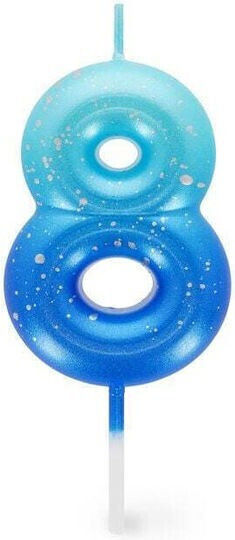 Cake Candle Happy Birthday Candle Blue 8 Legami Cnu0019