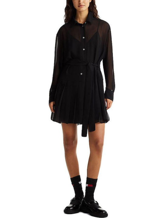 Tommy Hilfiger Mini Shirt Dress Dress Black DW0DW19473-BDS | Skroutz.mt