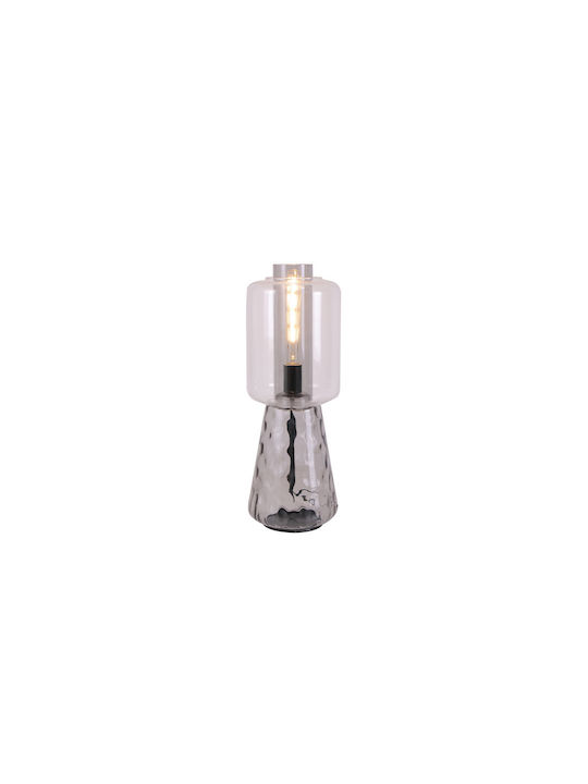 Inlight Glass Table Lamp for Socket E27 with Transparent Shade and Base 3060-Smoky/transparent