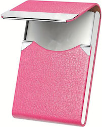 Pink Leather Business Card Holder