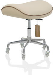 Privilege Wheeled Stool Brown