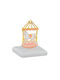 Adorex Cal de carusel decorativ de Crăciun din marmură 5x5x6,5cm M12325 Roz