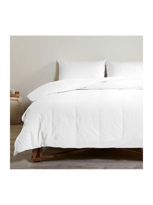 Bed&Bath Плик за Завивка Памучен Единичен 170x250 Бял