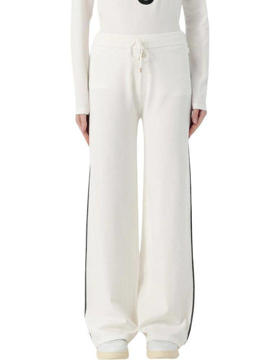 Liu Jo Women's Fabric Trousers Straight Striped White