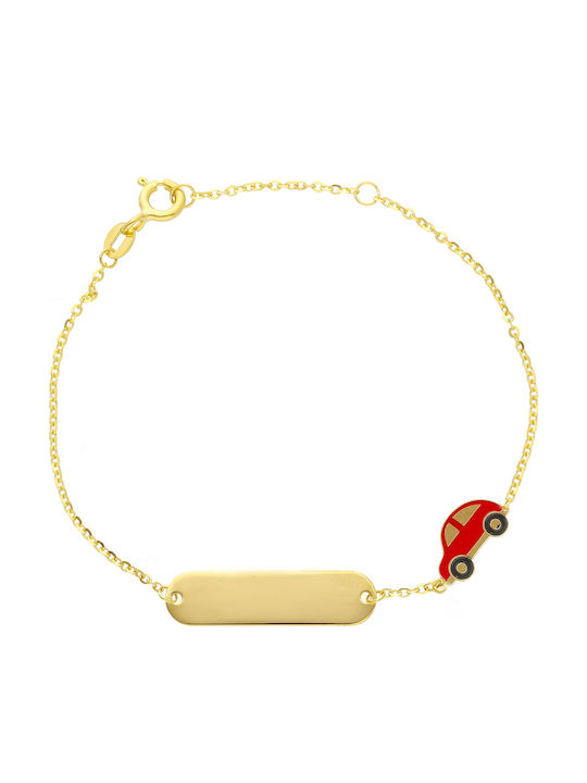 Mentzos Kinderarmband ID aus Gold 9K