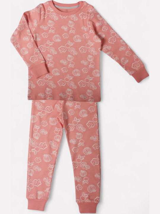 Biorganic Kids' Pajamas Winter Cotton Salmon