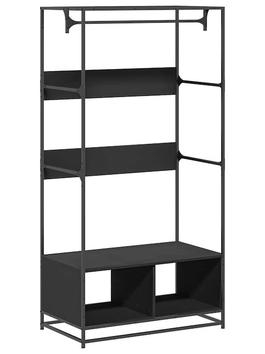 vidaXL Floor Garment Rack made of Wood Black 90x50x180cm