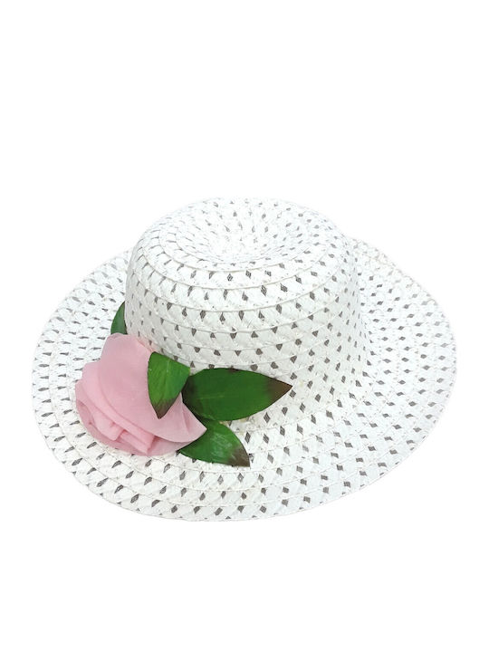 Domina Kids' Hat Fedora Straw White