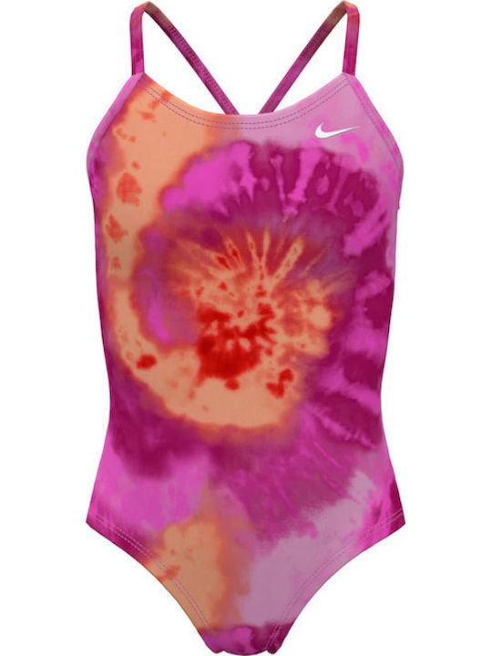 Nike HydraStrong Παιδικό Μαγιό Ολόσωμο Ροζ