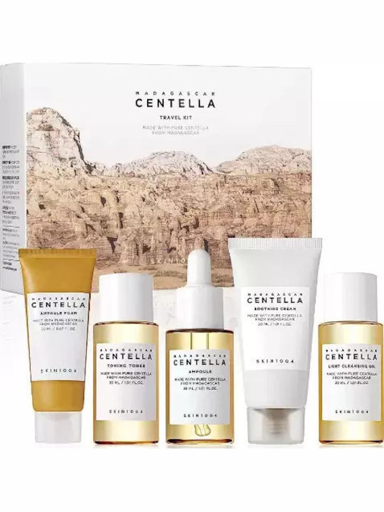 Skin1004 Madagascar Centella Travel Kit Комплект за грижа за кожата за Хидратация, Акне & Блясък Skin1004 Madagascar Centella Travel Kit Комплект за грижа за кожата за Хидратация, Акне & Блясък