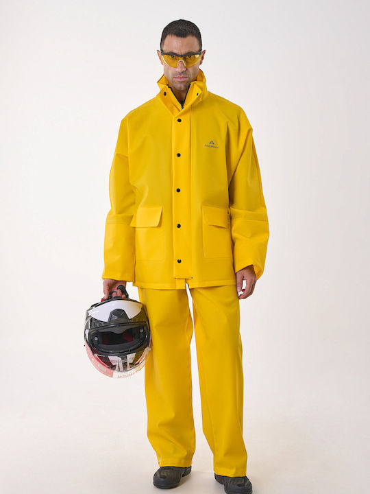 Anorak Waterproof Suit Street Long Yellow