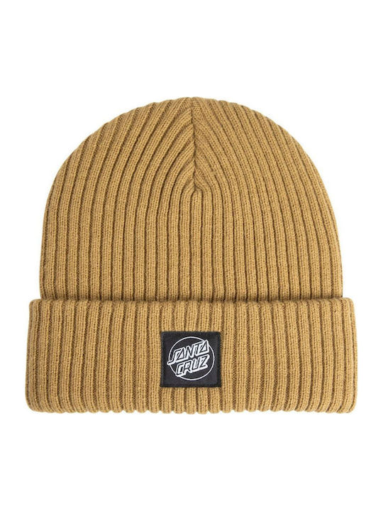 Dot Label Beanie Unisex Beanie Knitted in Brown color