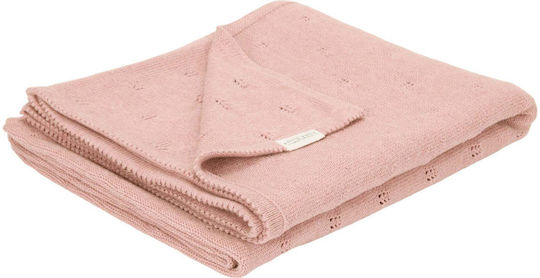 Little Dutch Blanket Cot Pure Knitted Pink 110x140cm