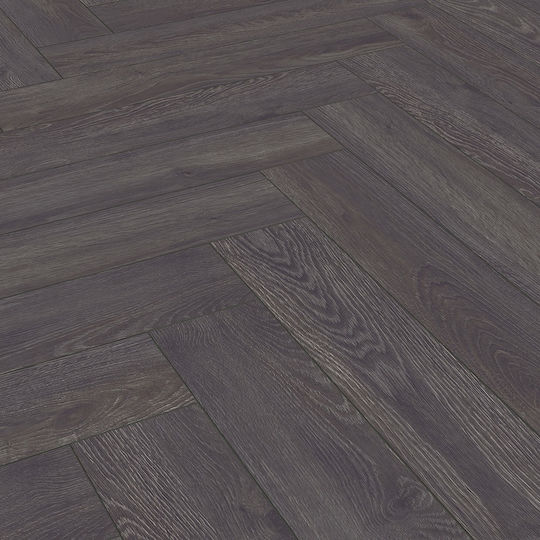 Kronotex Laminate Floor Herringbone 8mm-ac4/32 Elba Oak Black Box 1.238 M2 D6010