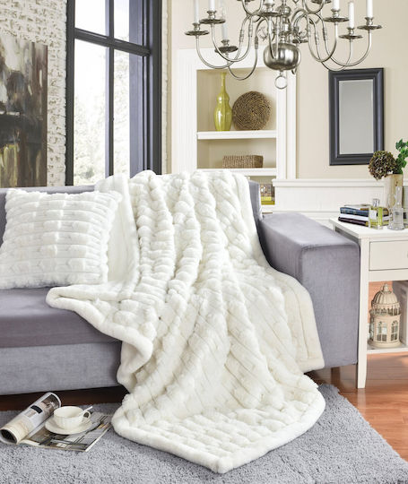 Liolios Home Boggi Sofa Blanket 130x180cm White Liolios Home Boggi Sofa Blanket 130x180cm White