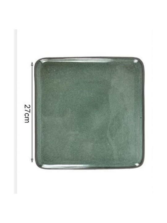 SDS Plate Shallow Ceramic Green